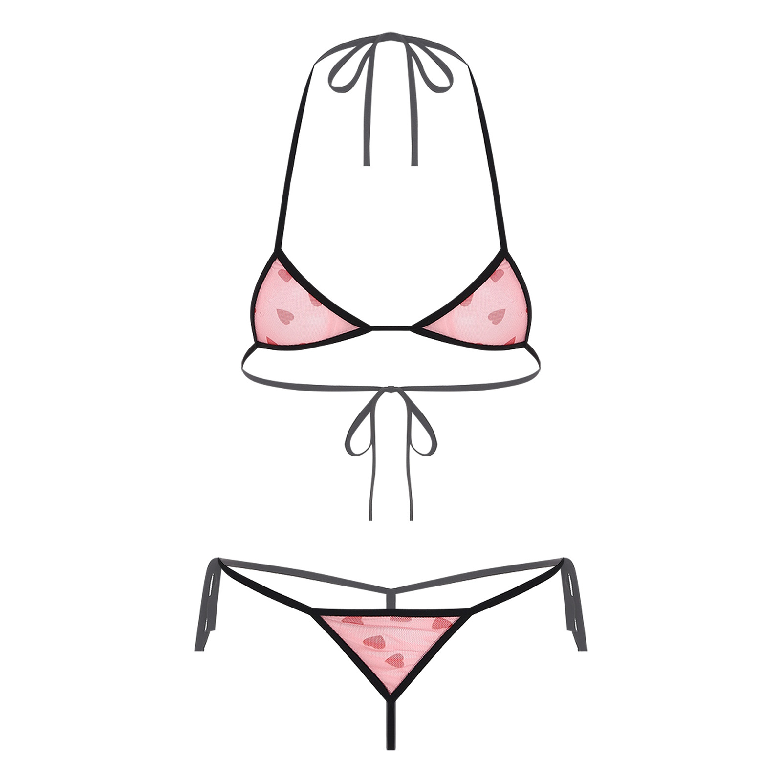Sheer Bra Lace - Set intimo da donna micro mini